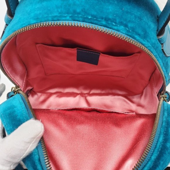 Auth Gucci Marmont GG Velvet Backpack Bag - Picture 8 of 9